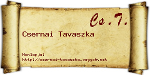 Csernai Tavaszka névjegykártya